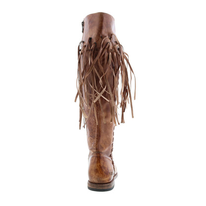 Bed Stu Hoplia F397001 Womens Brown Leather Zipper Knee High Boots